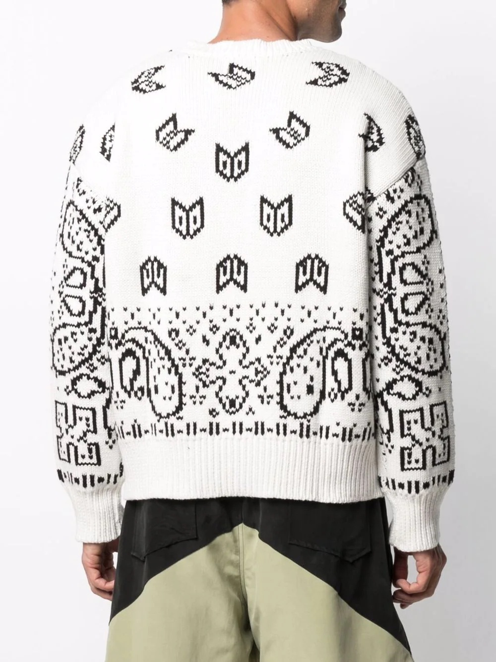 paisley-print cotton jumper - 4