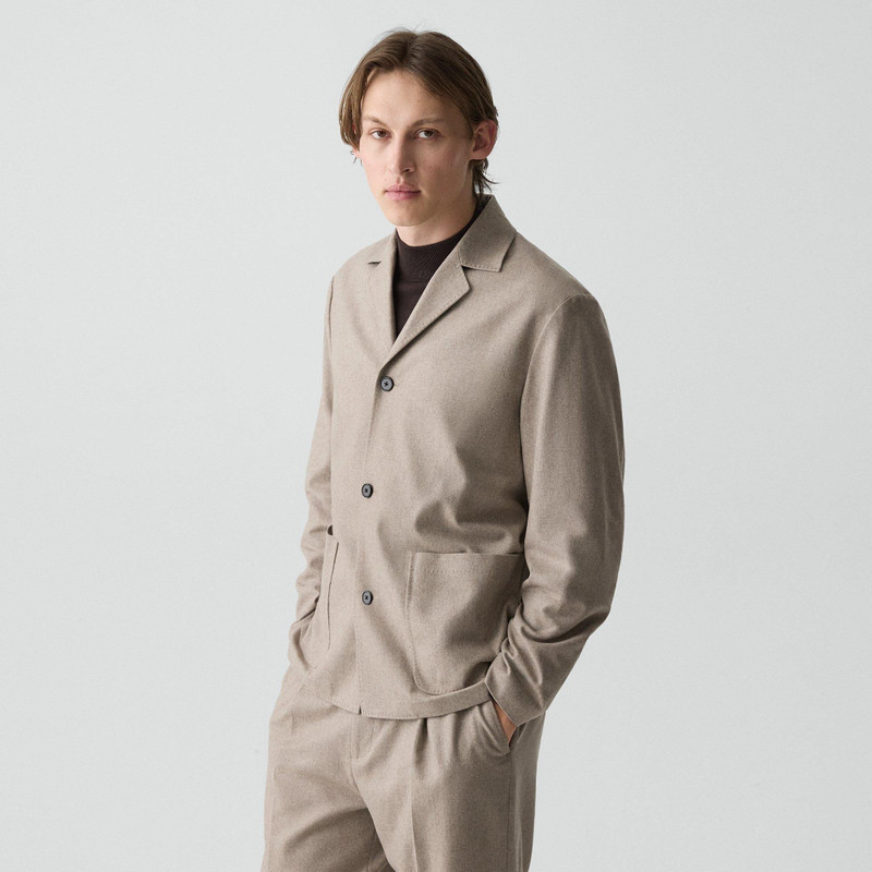 Three-Button Blazer in Cashmere-Blend Flannel 2