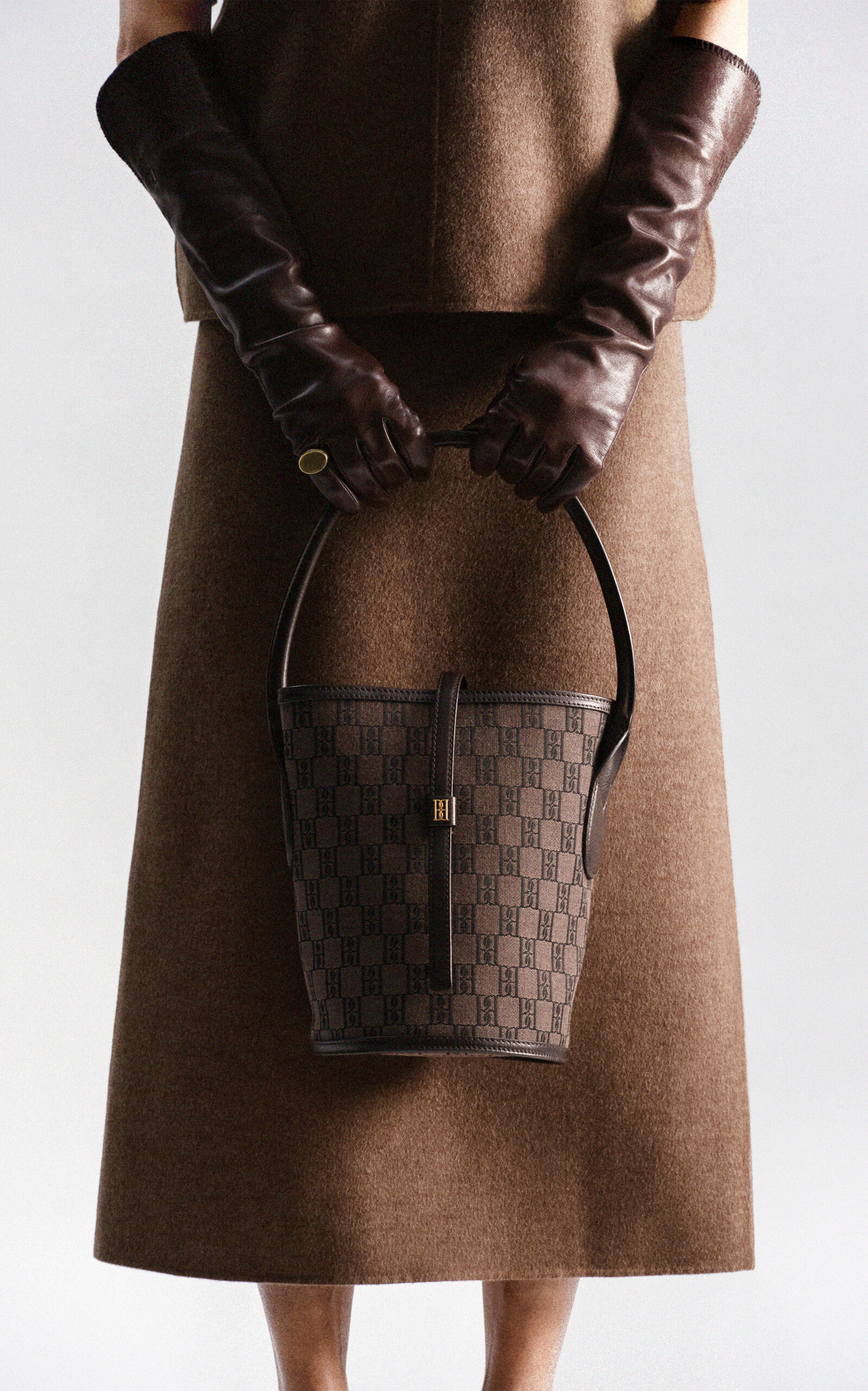 Gemi Long Leather Gloves brown - 3