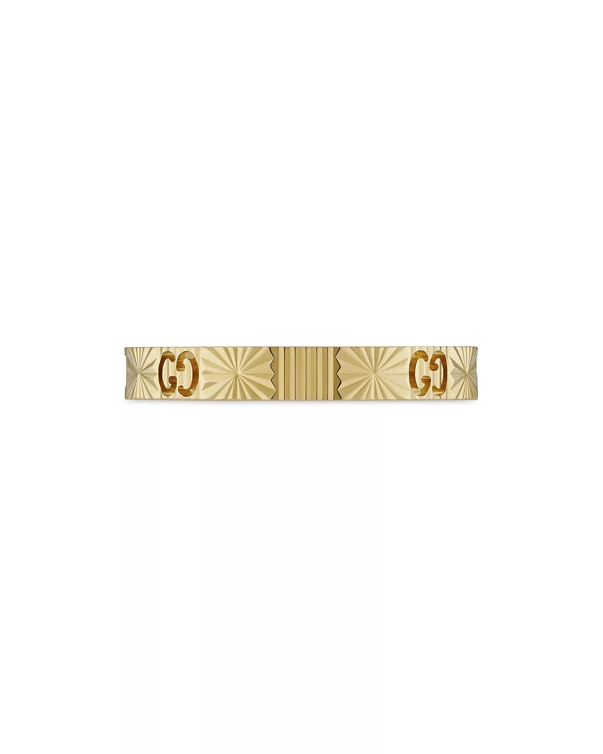 18K Gold Icon Diamond Pavé, Heart & Double G Band Ring - 4
