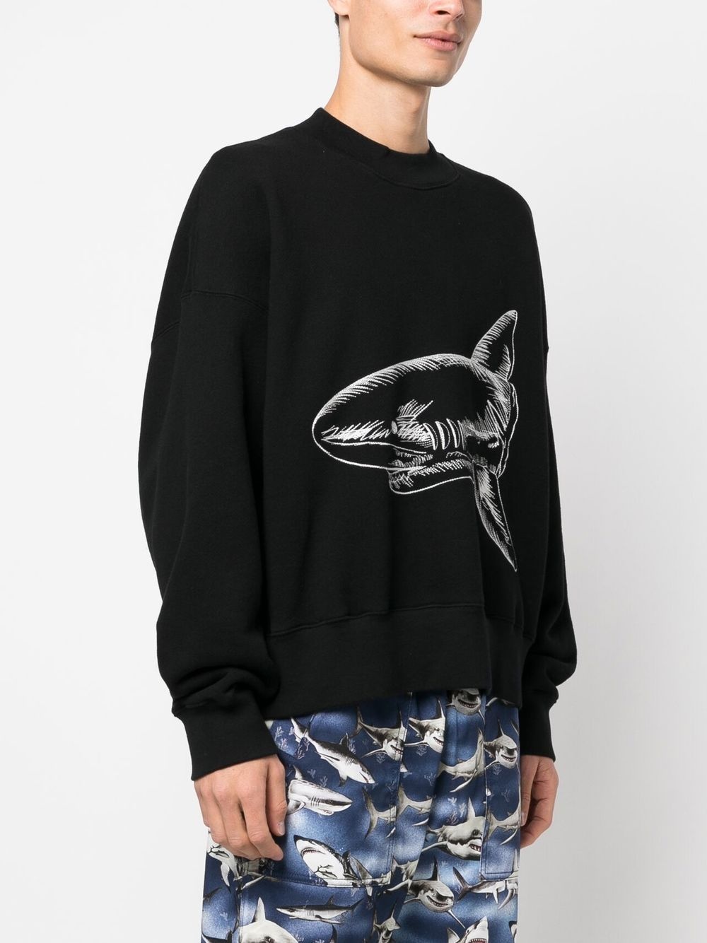 Split Shark crew-neck sweatshirt - 3