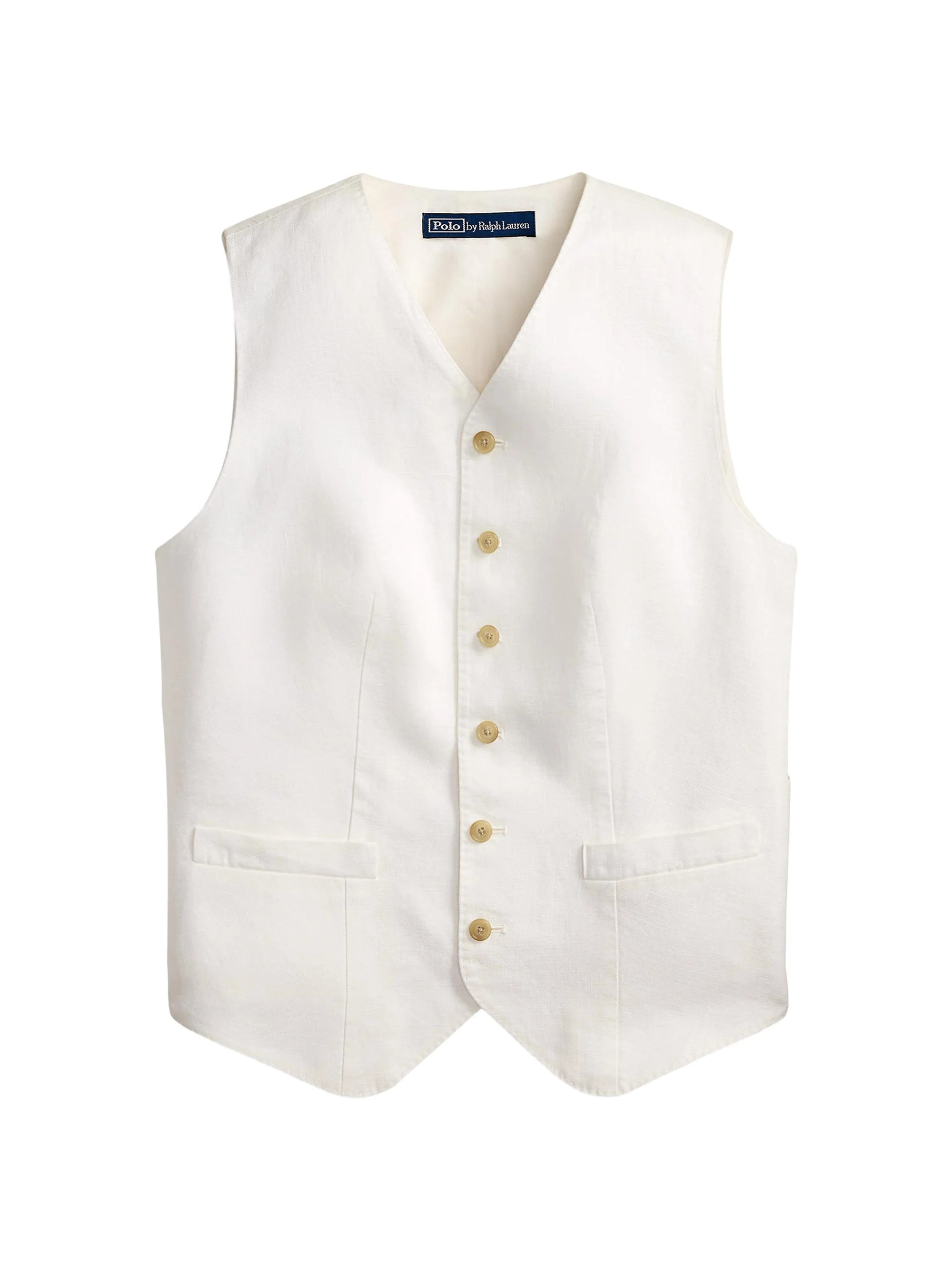 Women's Linen Linen Button-Front Vest - Nevis - 1