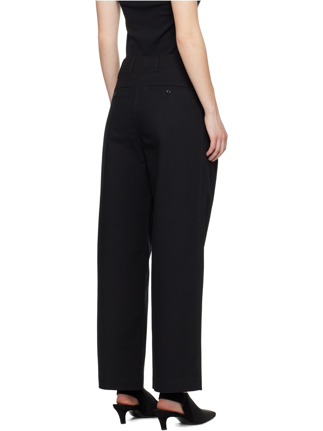 Black Relaxed Trousers - 3