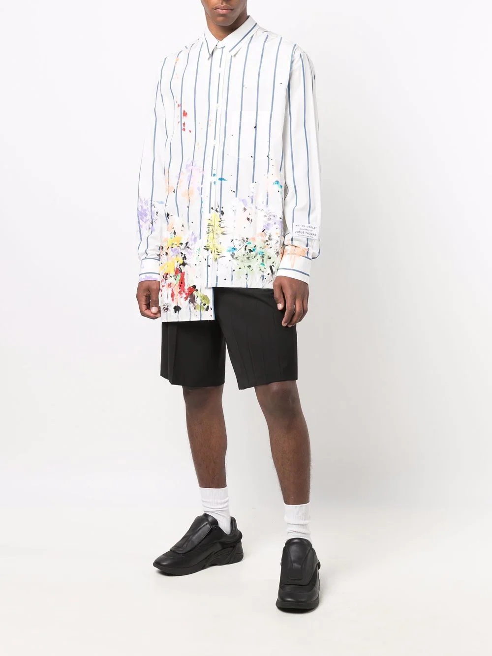 paint-splatter striped shirt - 2