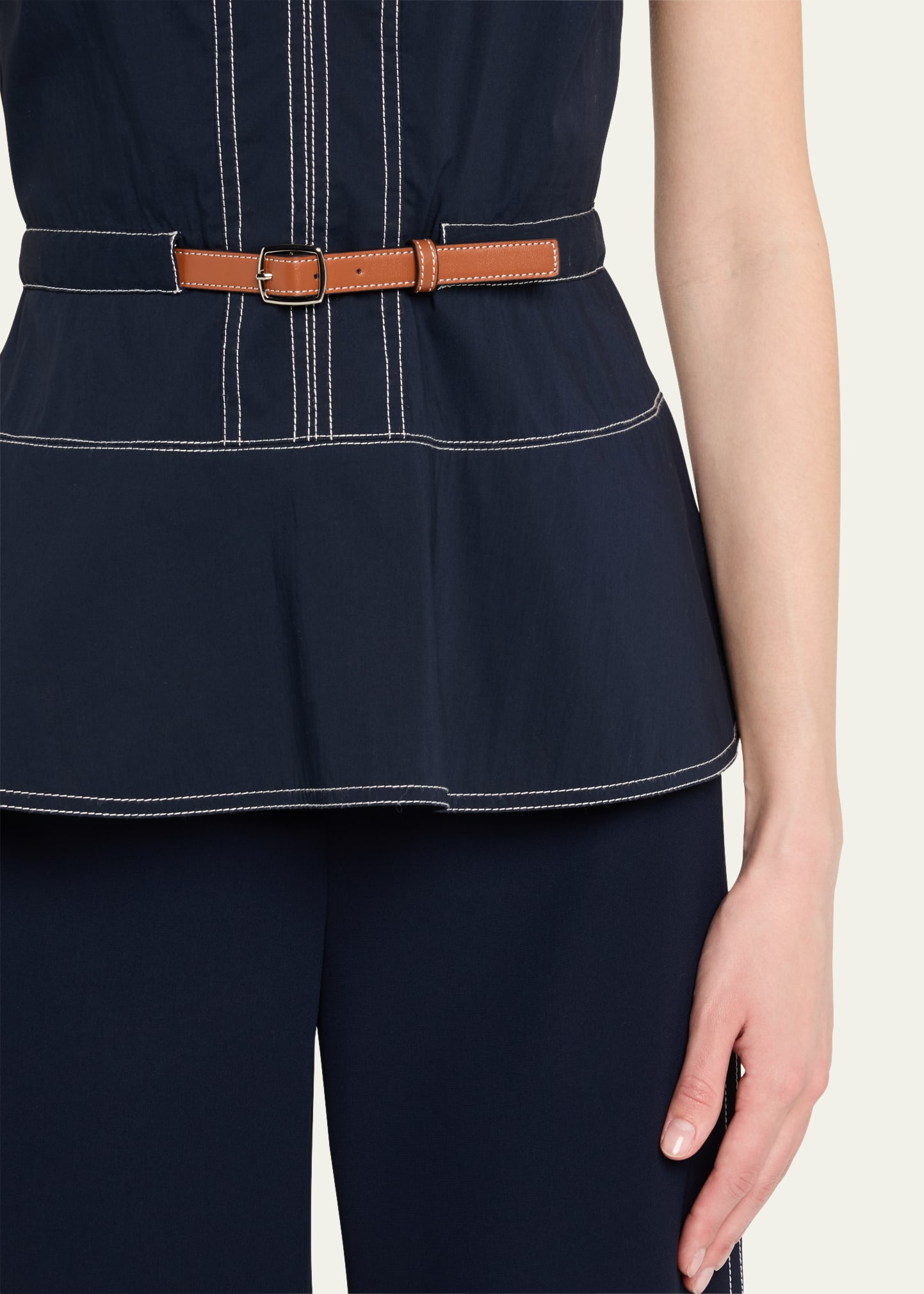 Nickelby Belted V-Neck Top - 5