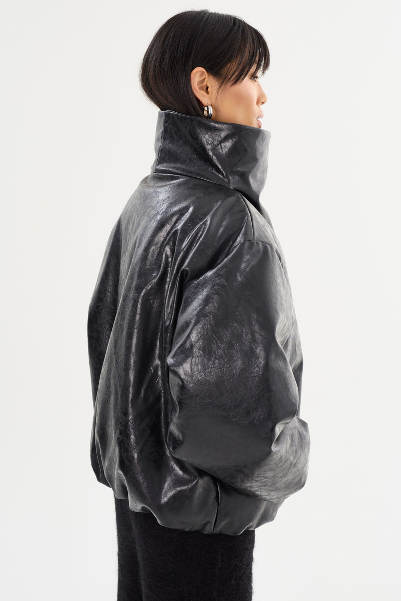 RONNIE | Faux Leather Puffer Jacket 7