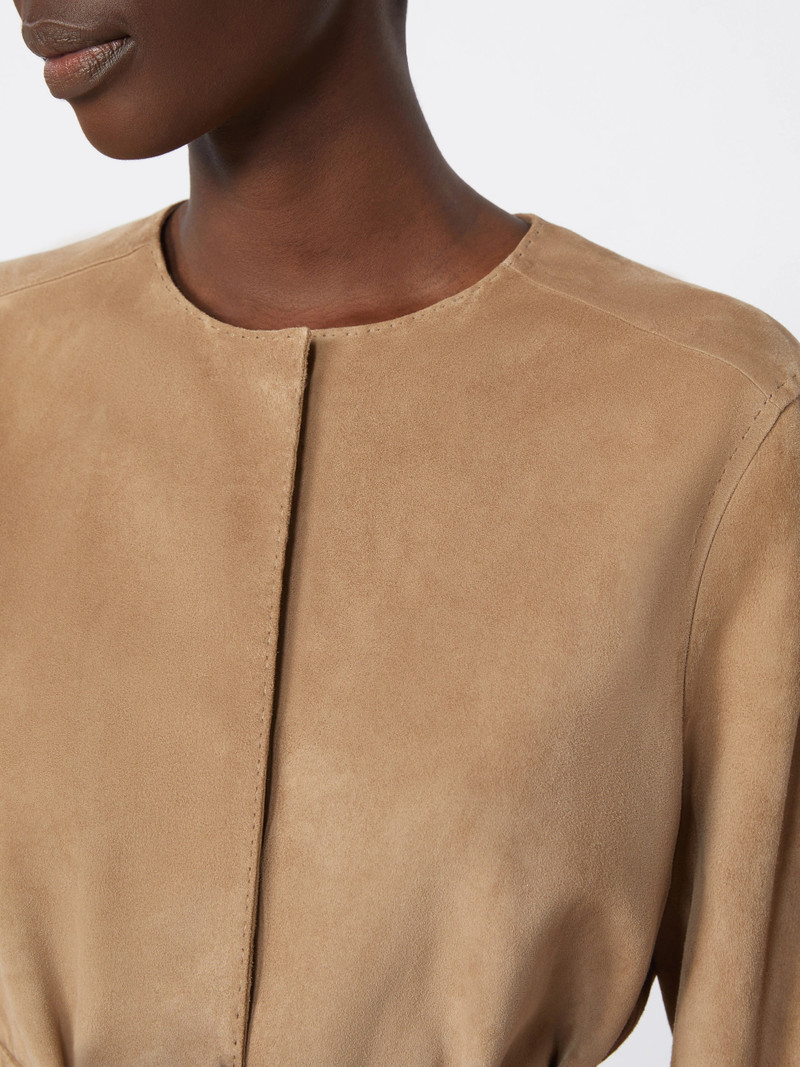 ABITO Suede jacket - HAZELNUT BROWN 5