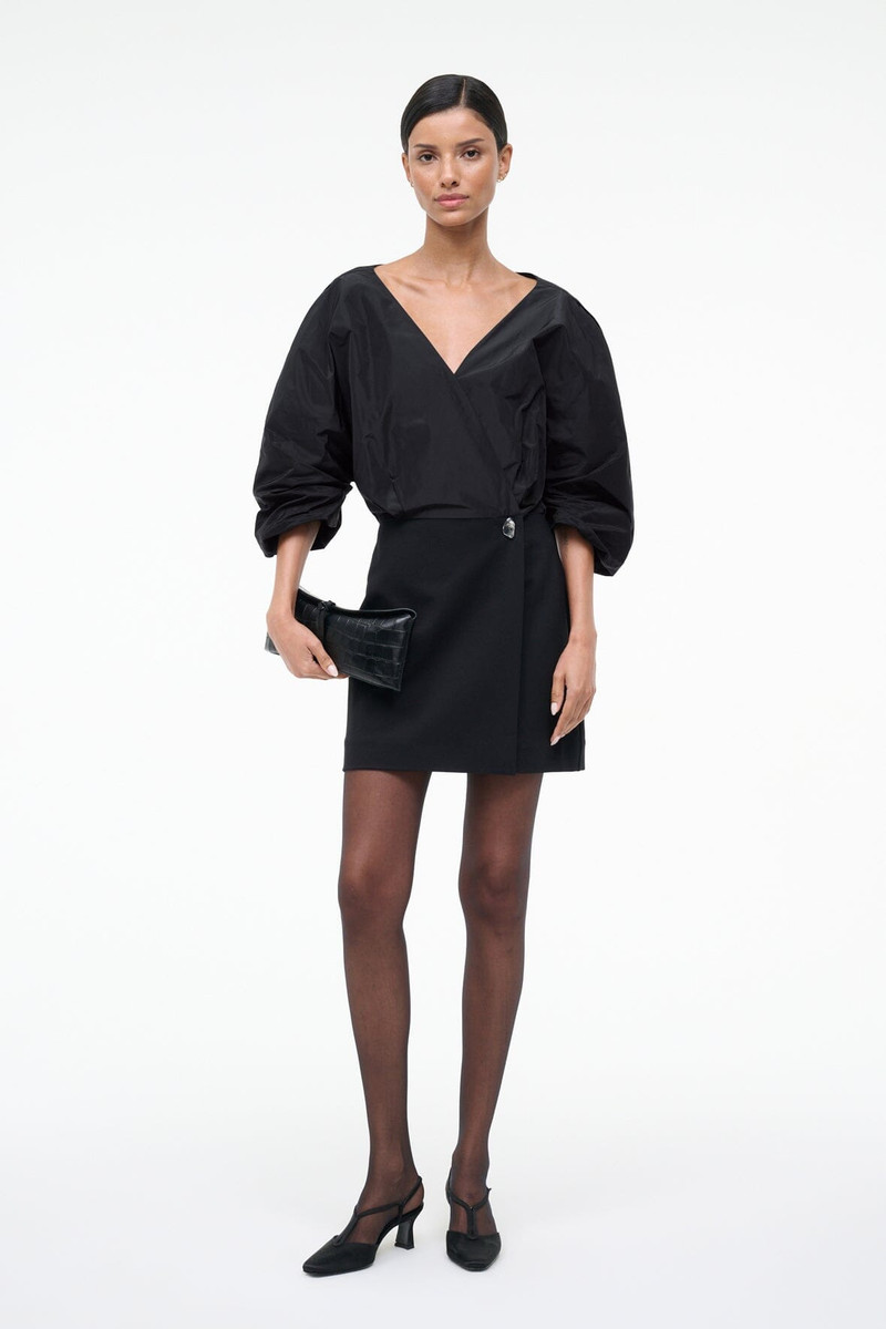 STAUD ORION MINI DRESS BLACK 5