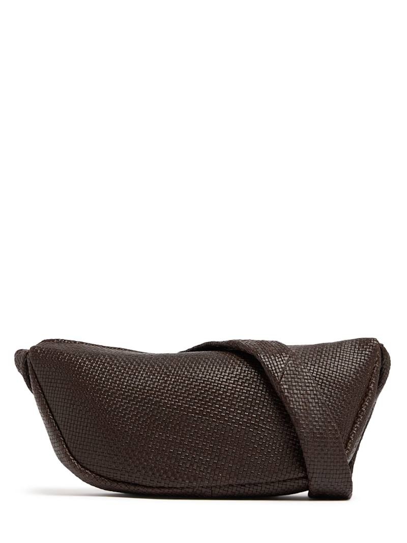 Woven Crescent leather shoulder bag - 1