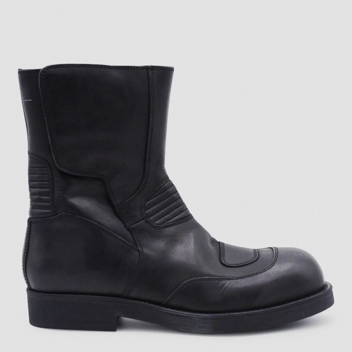 MM6 Maison Margiela Black Leather Boots - 1