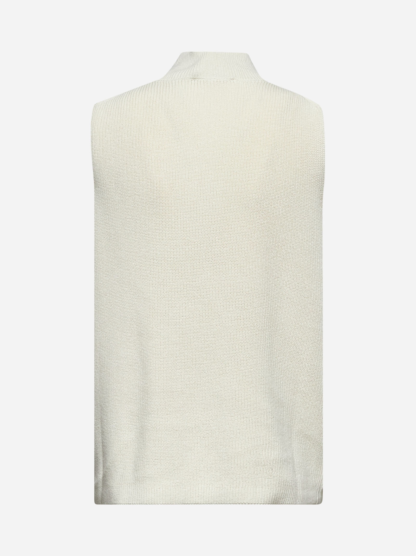 Ivory cotton knit Ceres vest - 2