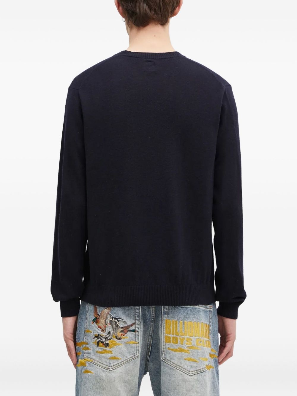 heart-logo wool sweater - 4