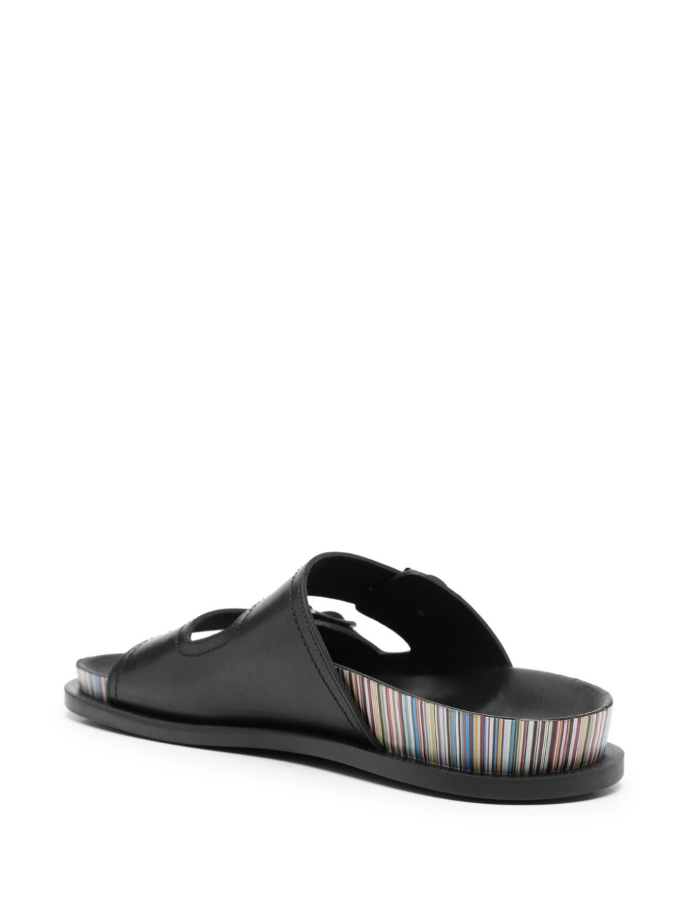 artist-stripe leather sandals - 3