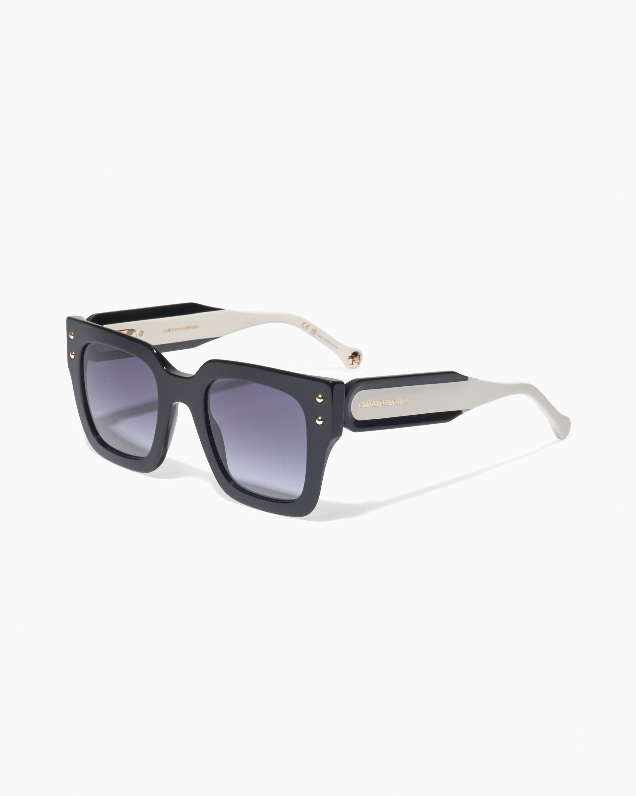 Square Frame Sunglasses With Contrast Temples - 3