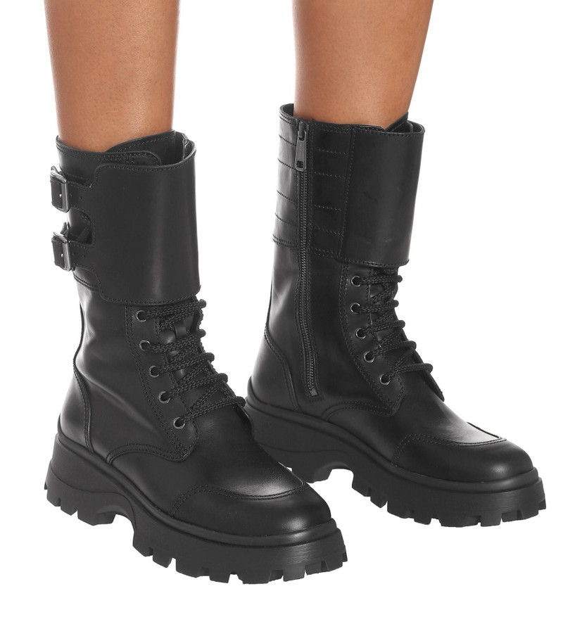 Leather combat boots 4