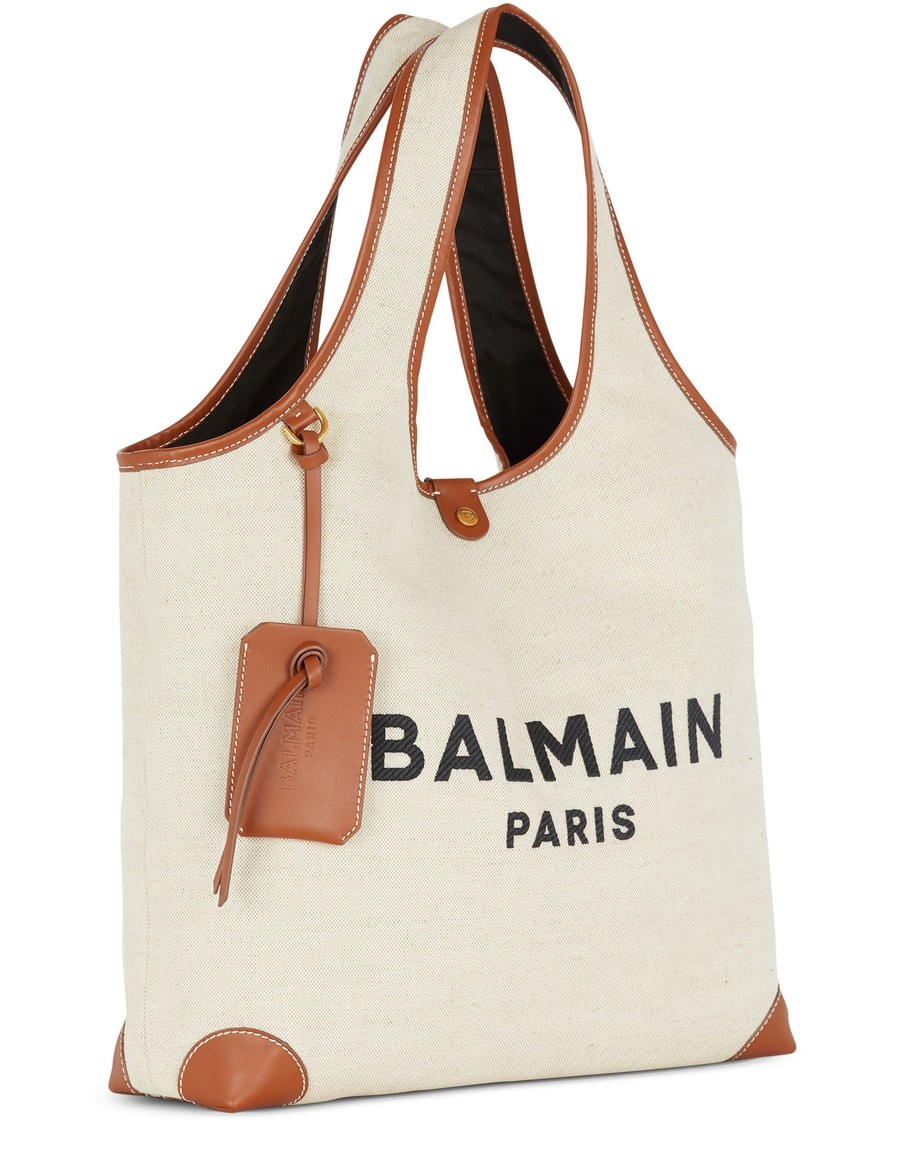 B-Army Canvas and Leather Grocery Bag - 3