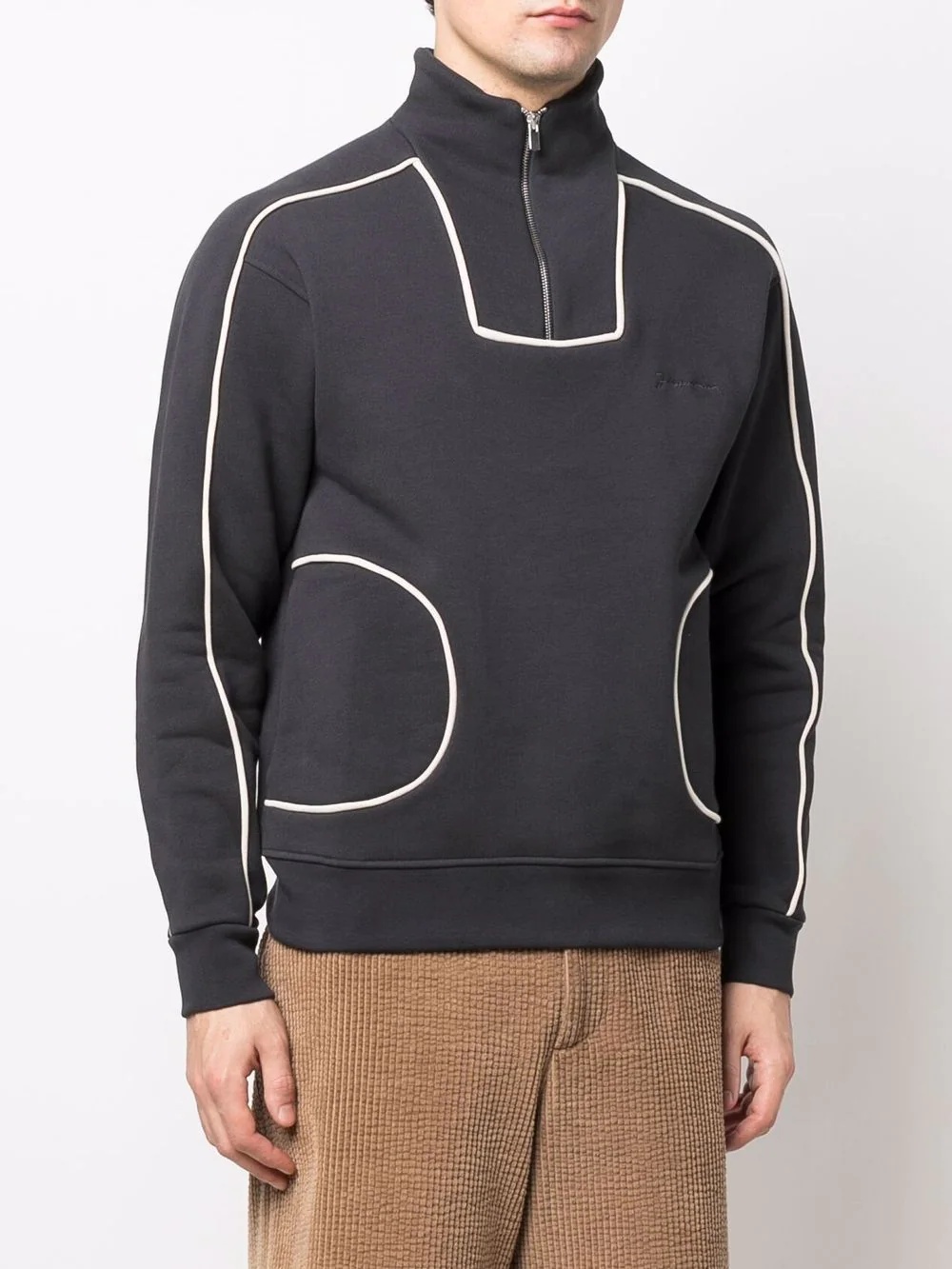 half-zip long-sleeve sweatshirt - 3