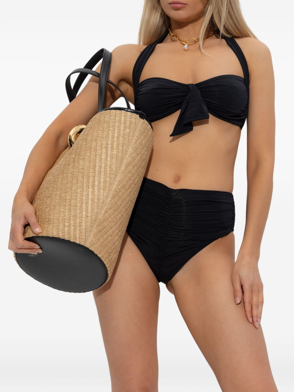 halterneck ruched bikini - 3