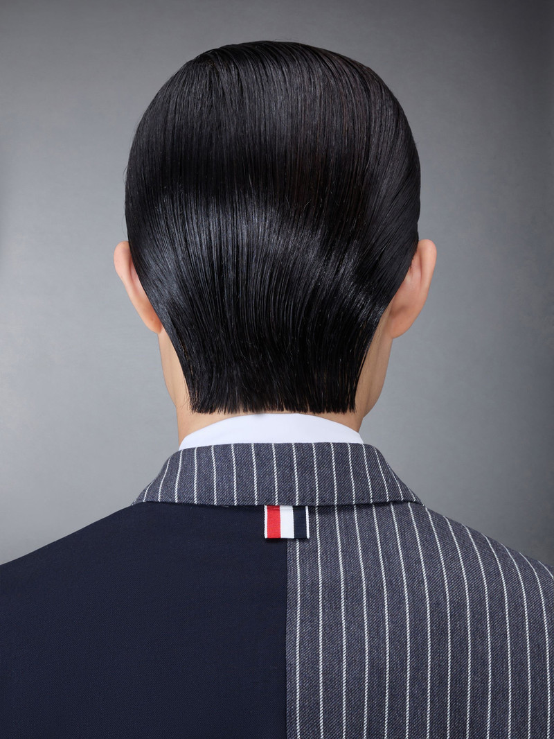 Fun-Mix Pinstripe and Super 120's Armband Double Breasted Classic Sport Coat 4