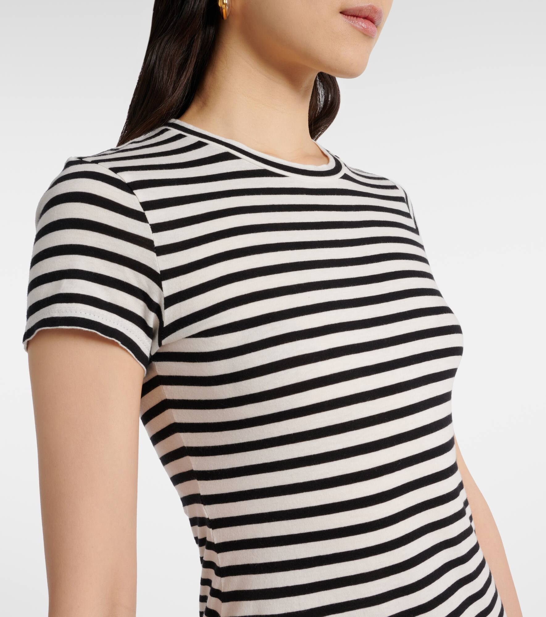 Striped cotton jersey maxi dress - 4