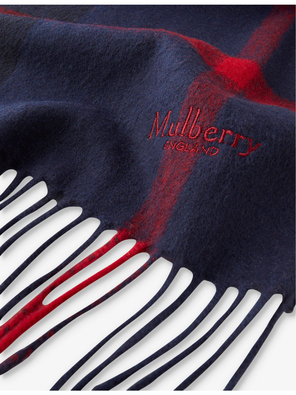 Small-check merino-wool scarf - 2