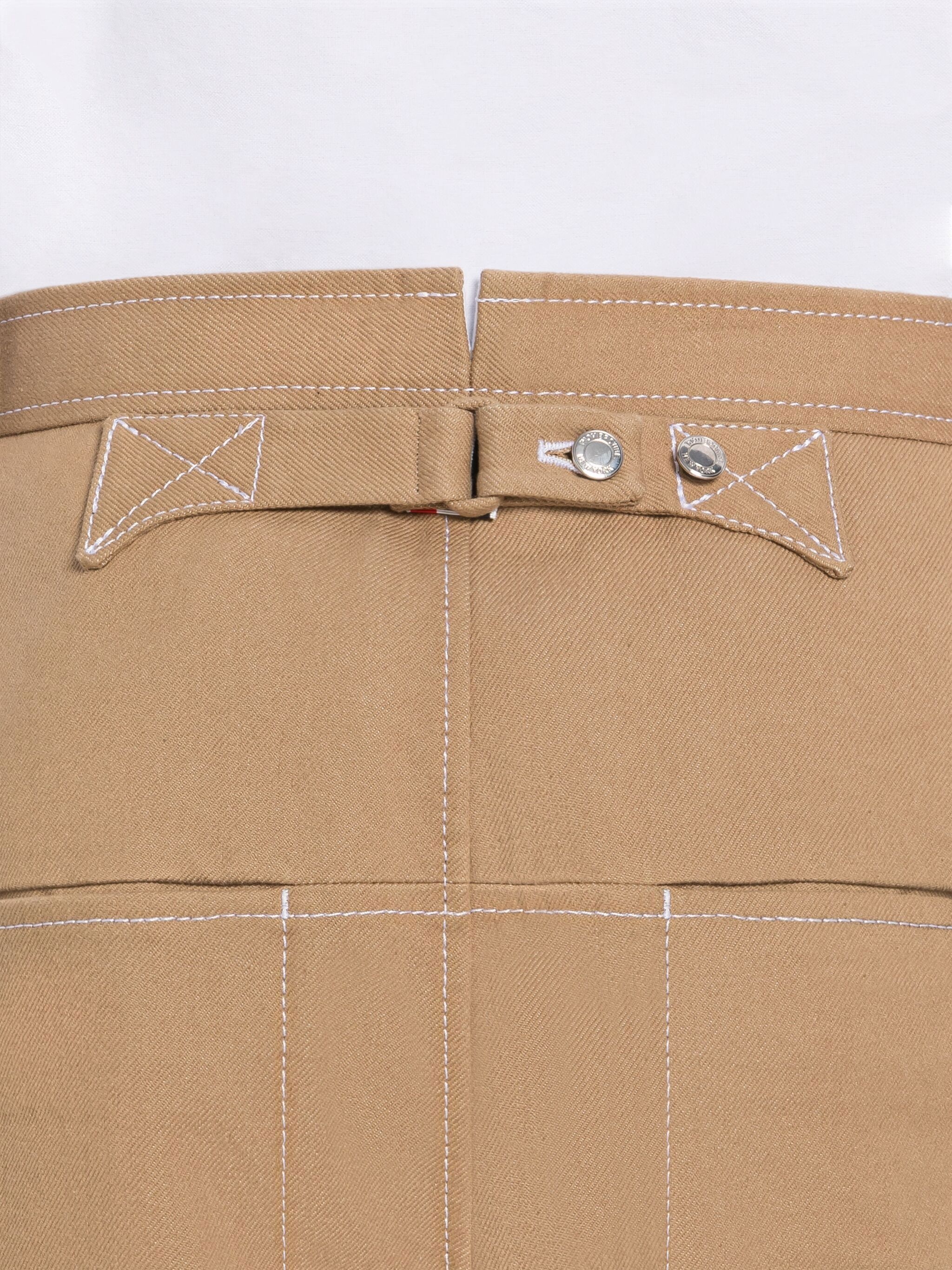 SELVEDGE DENIM TRACK STITCH BACKSTRAP TROUSER - 6