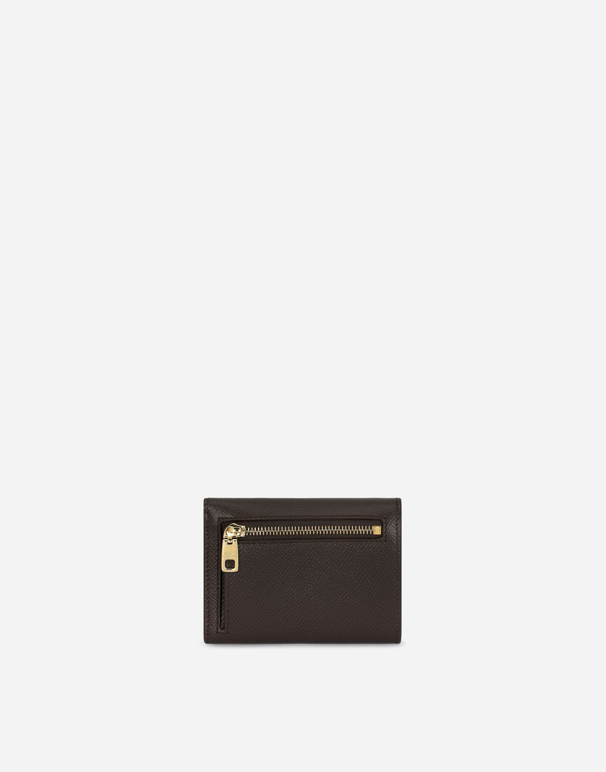 Dauphine calfskin wallet with branded tag - 3