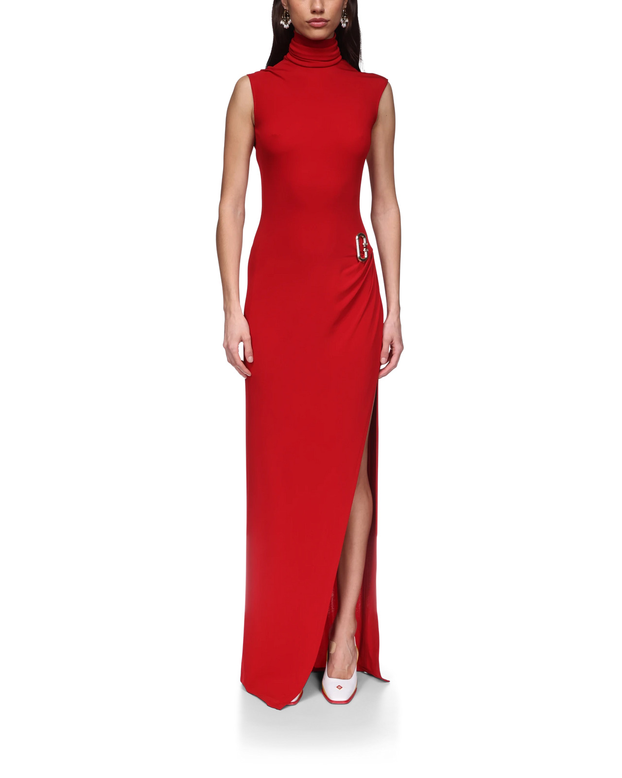Sleeveless Side Split Column Dress - 2