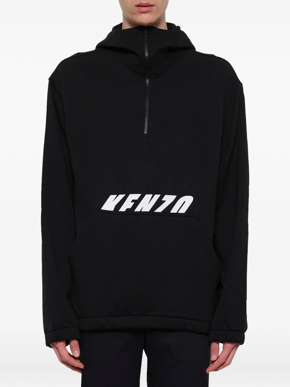 zip neck hoodie - 1