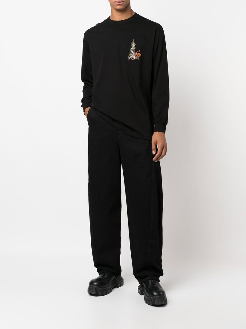 MAHARISHI graphic-print long-sleeved T-shirt outlook