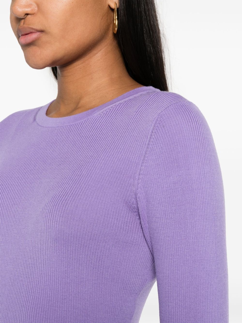 round-neck wool jumper - 5