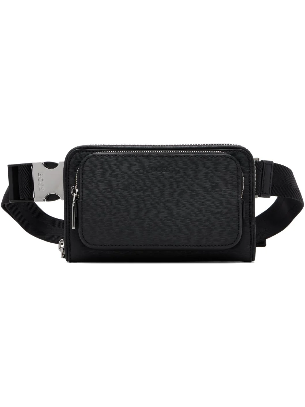Black Saffiano Leather Messenger Bag - 1