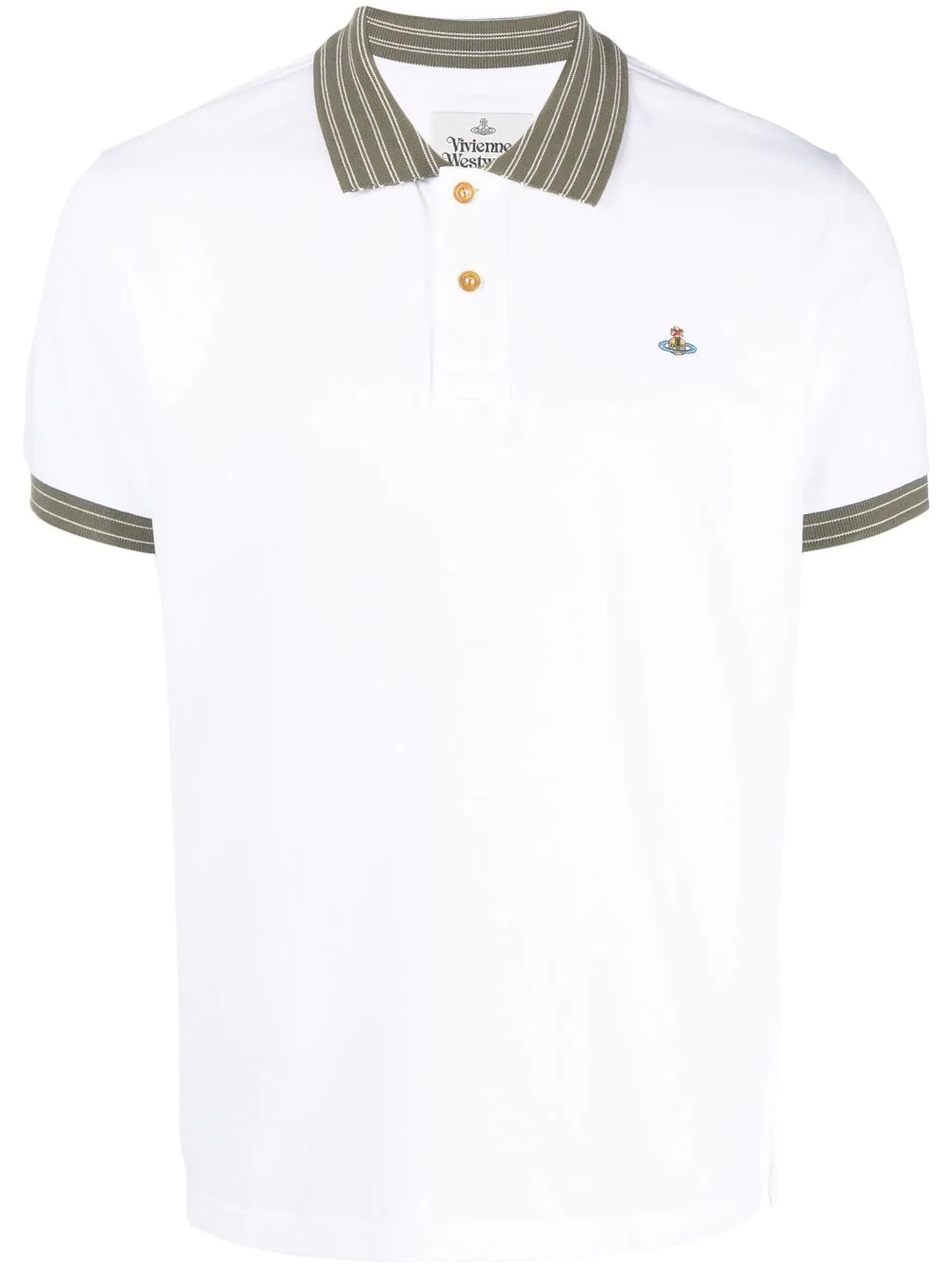 logo embroidered polo shirt - 1