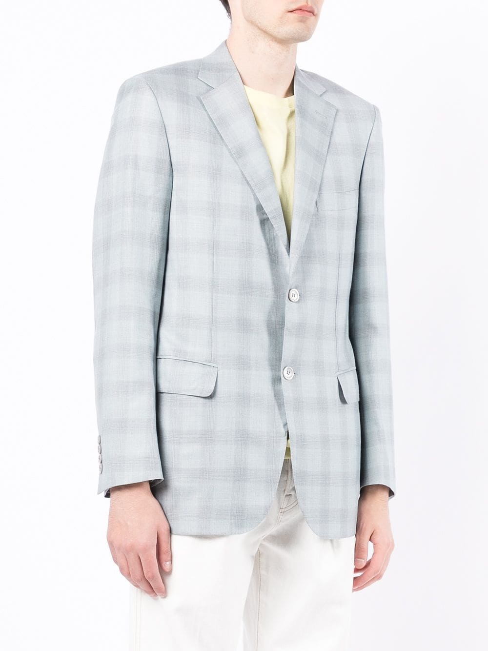 tailored check-print blazer - 3