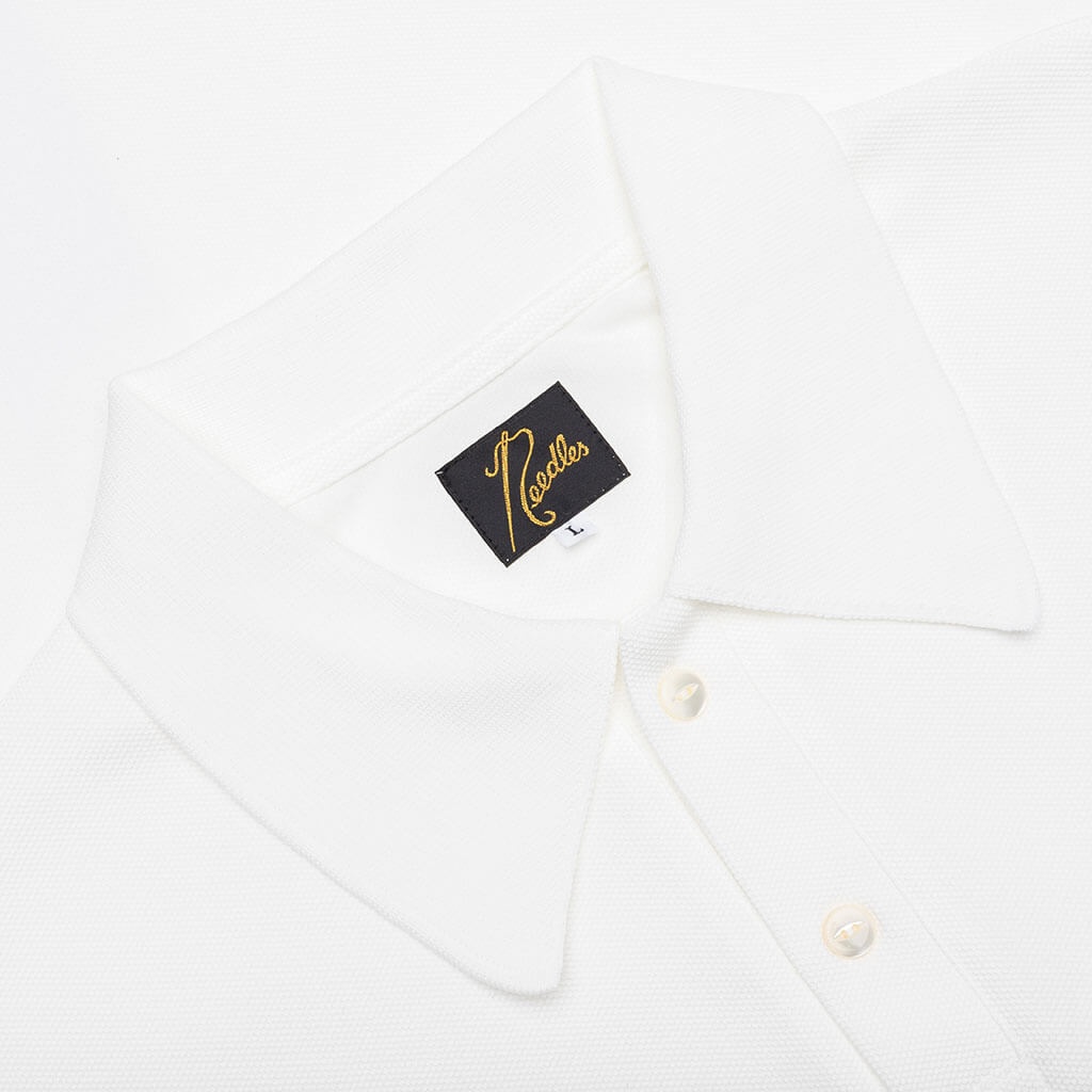 Tシャツ・カットソー Needles SS25 Polo shirts (QV352 A WHITE) needles crew neck t-shirt (white) | a.plus