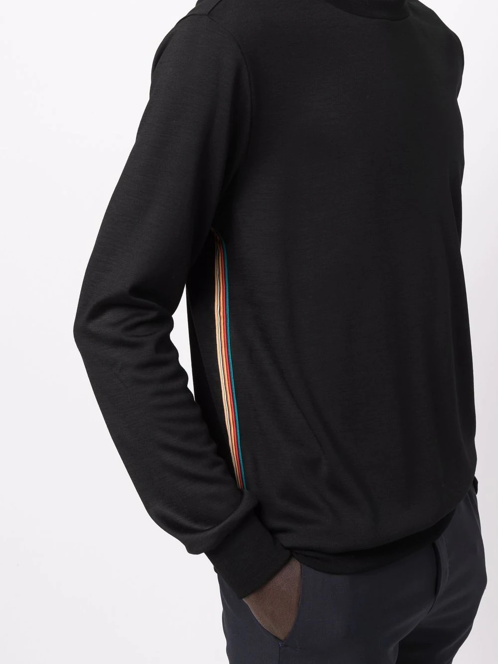 Signature Stripe-trimmed wool jumper - 5