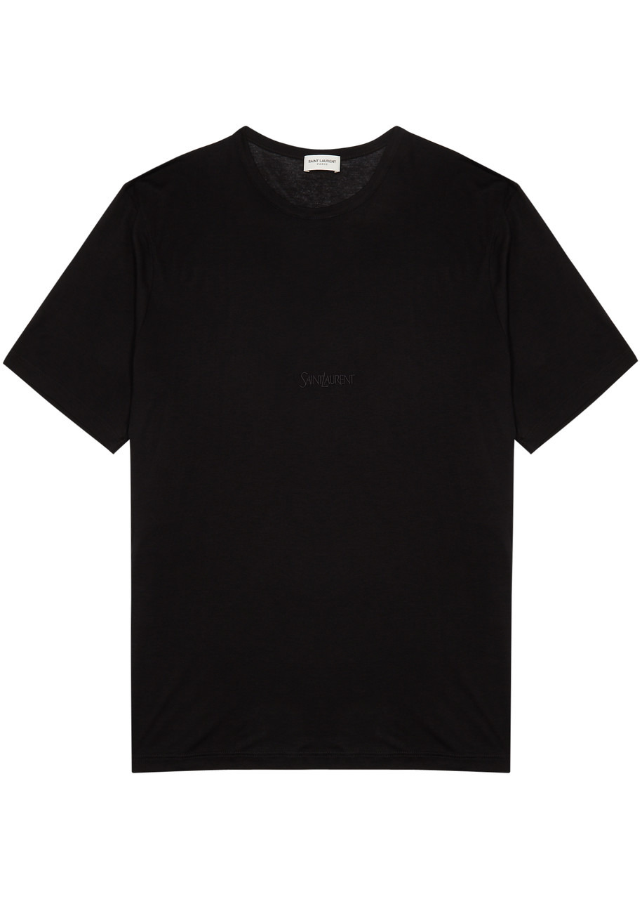 Logo-embroidered jersey T-shirt - 1