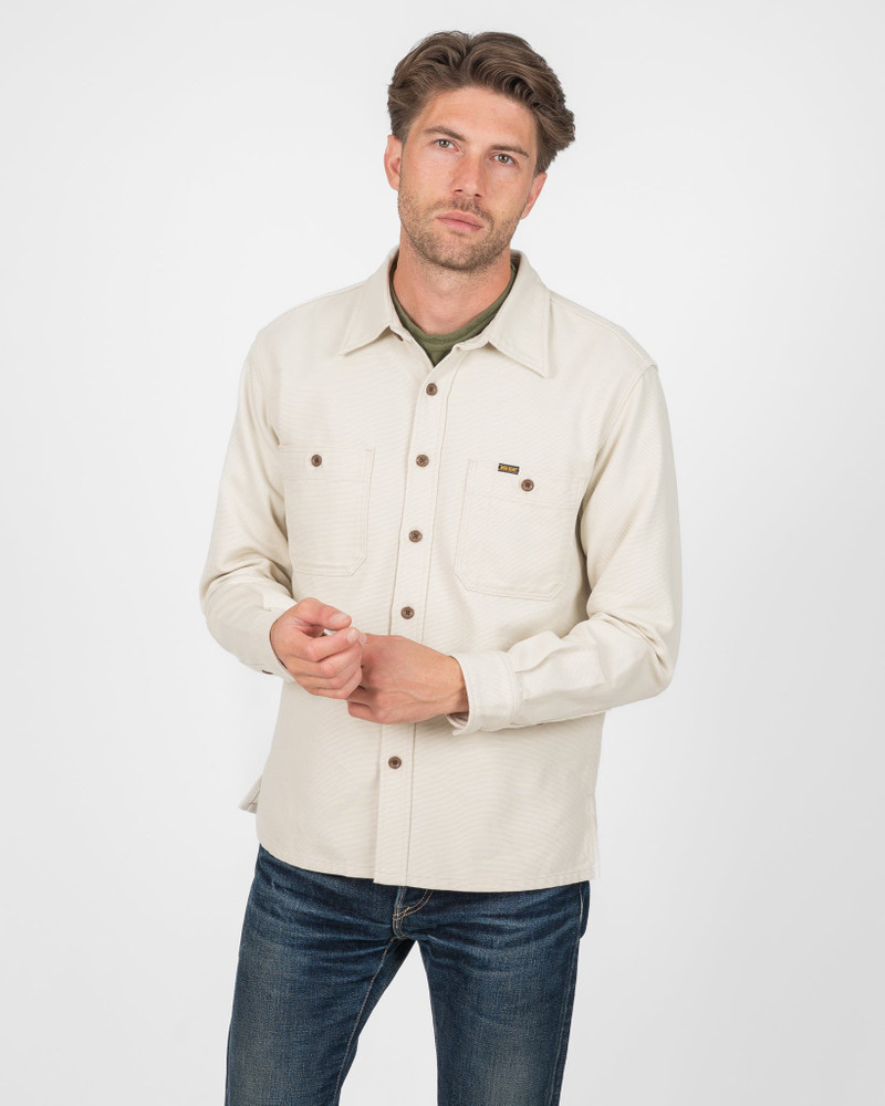 Iron Heart 13OZ OXFORD CLOTH WORK OVERSHIRT - IVORY outlook