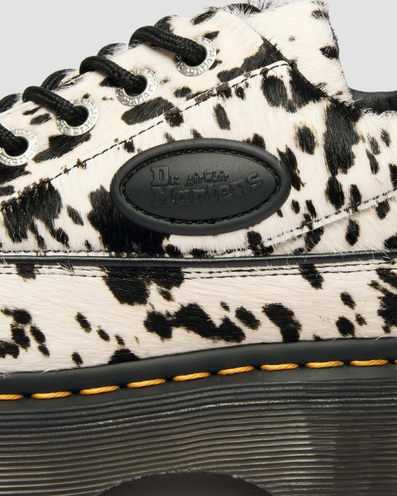 BUZZ 5-Eye Dalmatian Hair On Leather Shoes 7