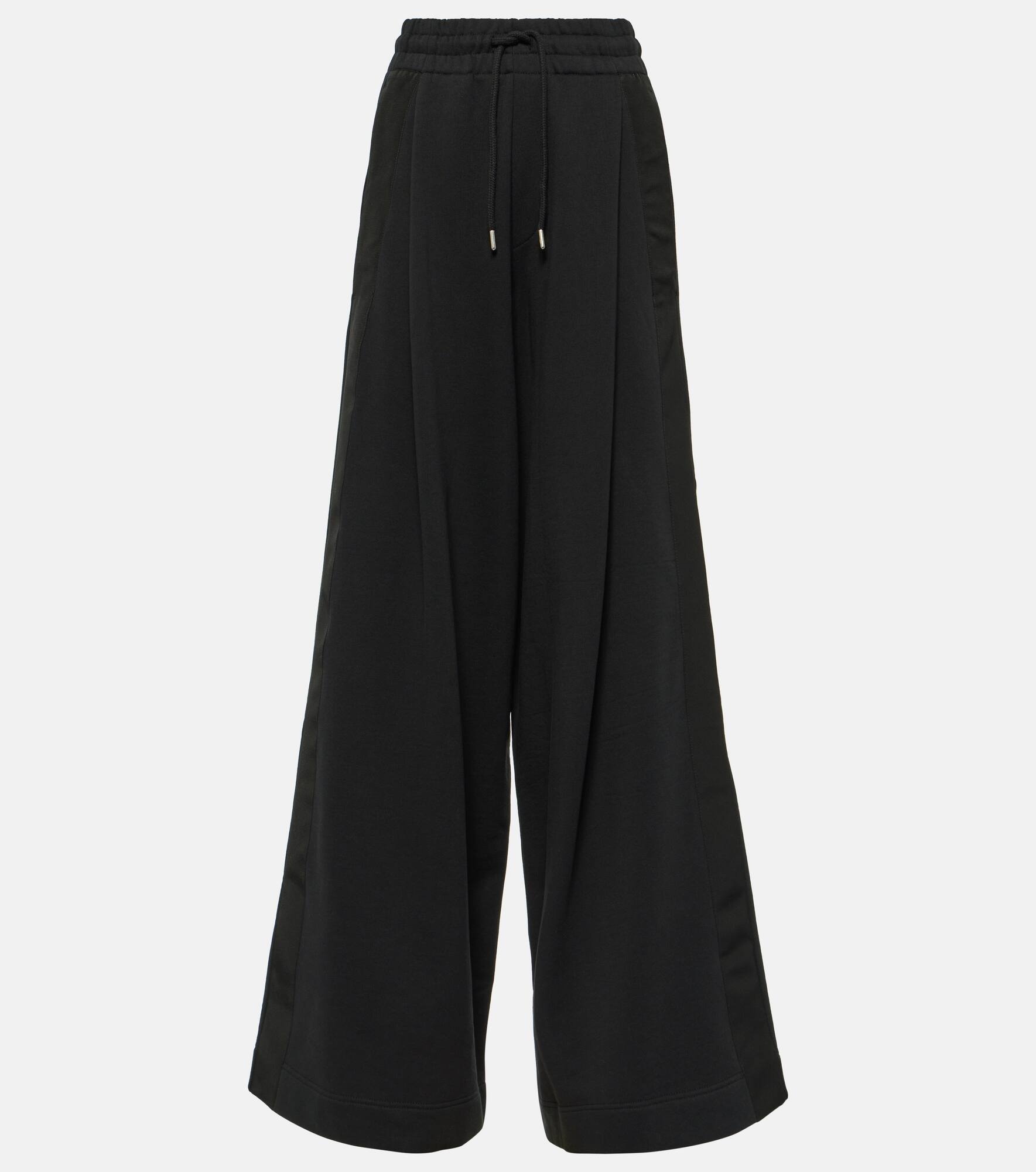 Cotton jersey wide-leg sweatpants - 1