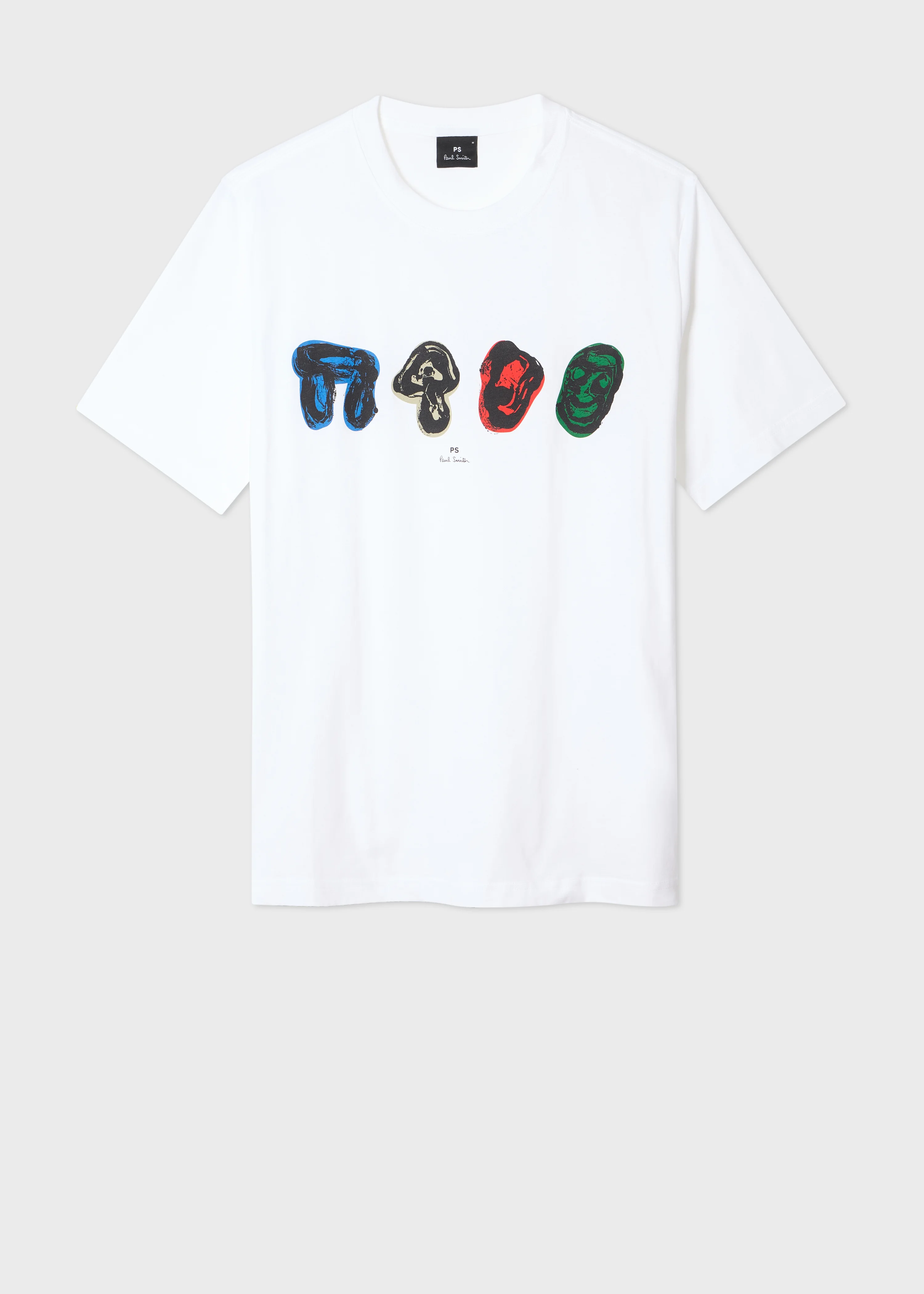 White 'Folklore' Print T-Shirt - 1