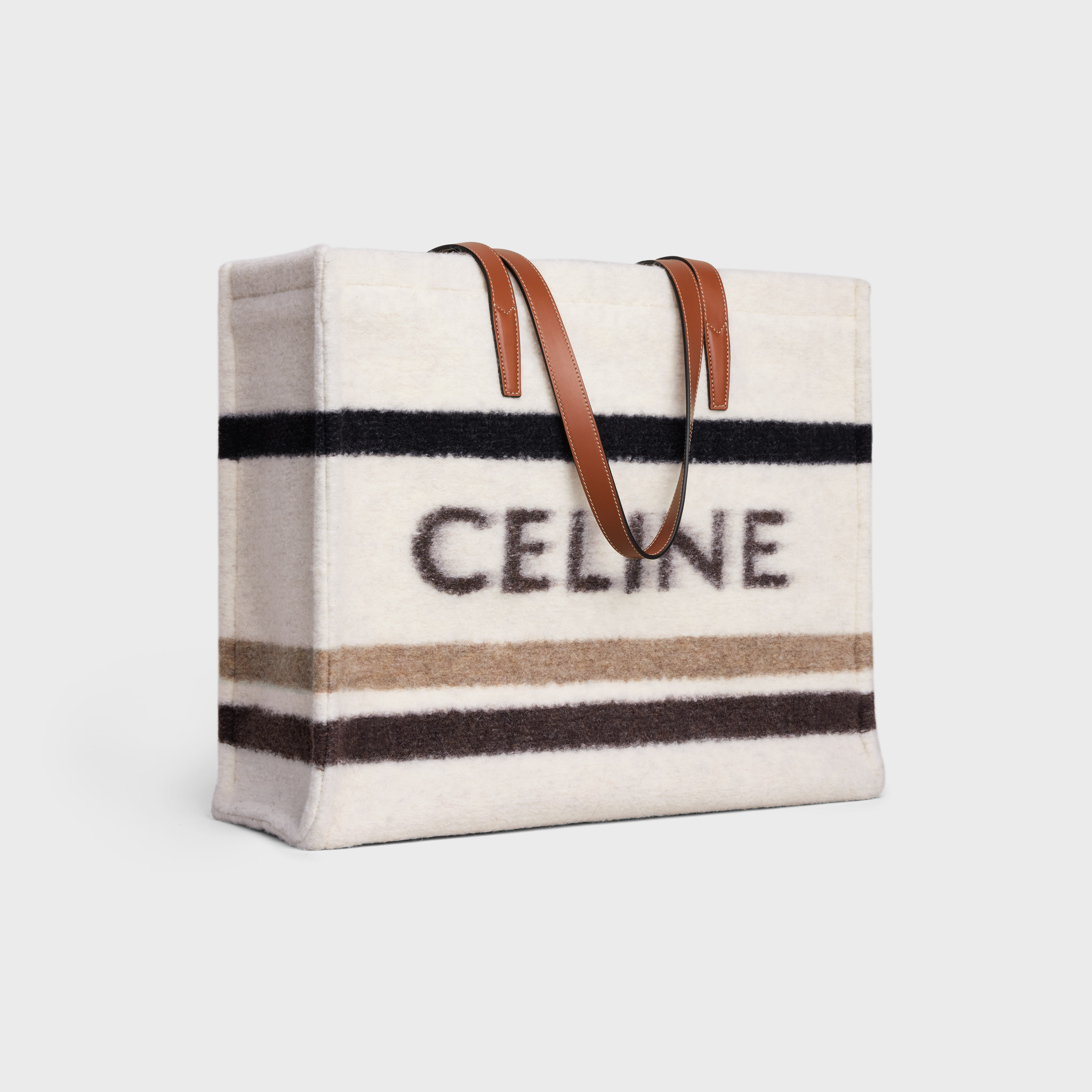 LARGE CABAS in STRIPED TEXTILE WITH CELINE JACQUARD - 2