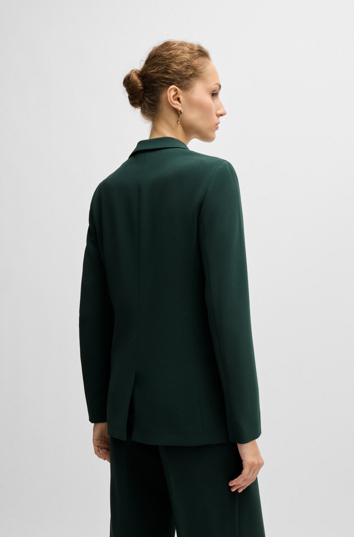 REGULAR-FIT JACKET IN CREASE-RESISTANT CREPE - 4