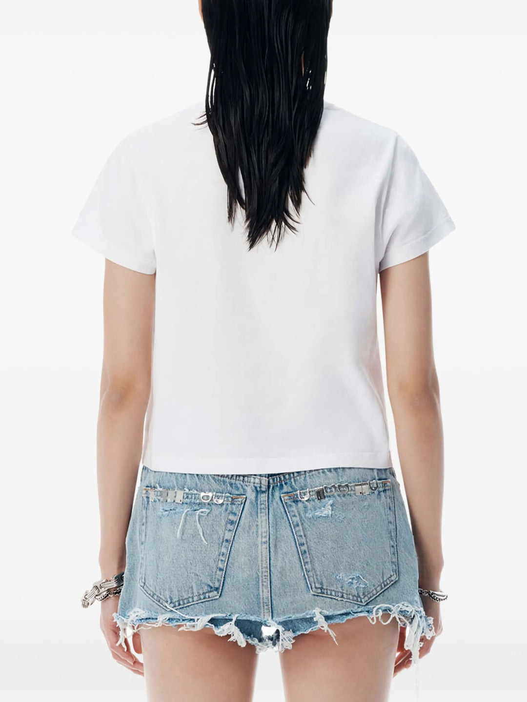 Crystal Rhinestone And Cotton Logo T-Shirt - 3