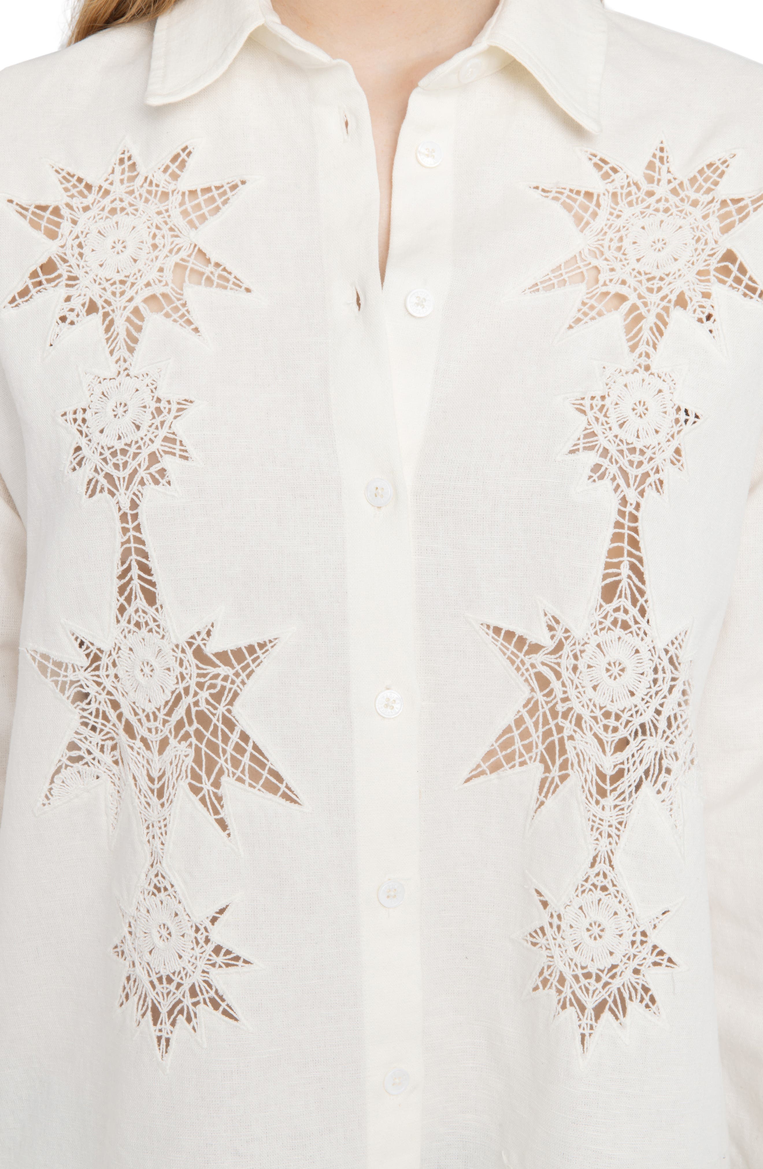 Zadig & Voltaire Morning Stitch Linen Blend Shirt in Judo at Nordstrom - 4
