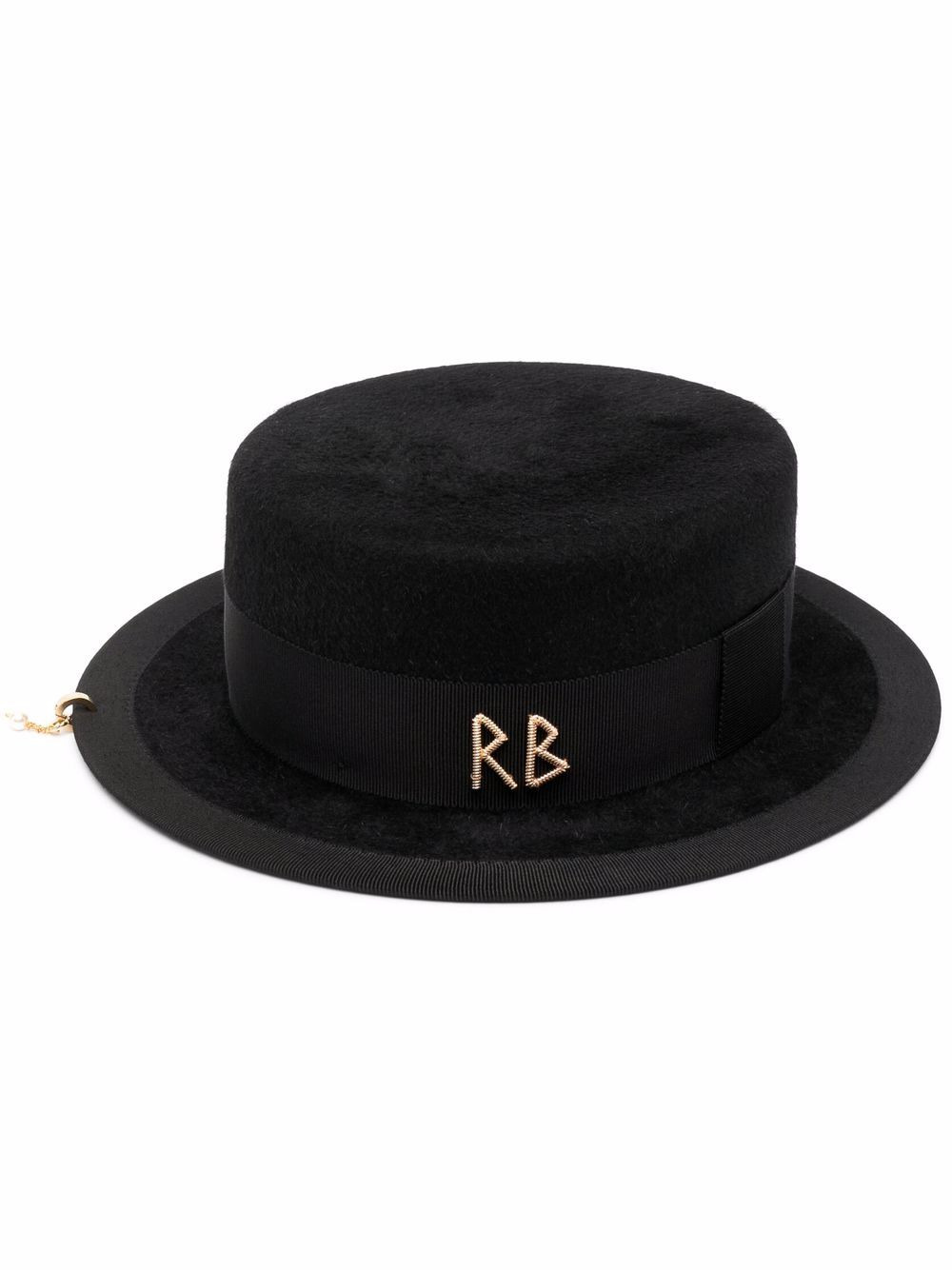 Canotier pierced felted hat - 1