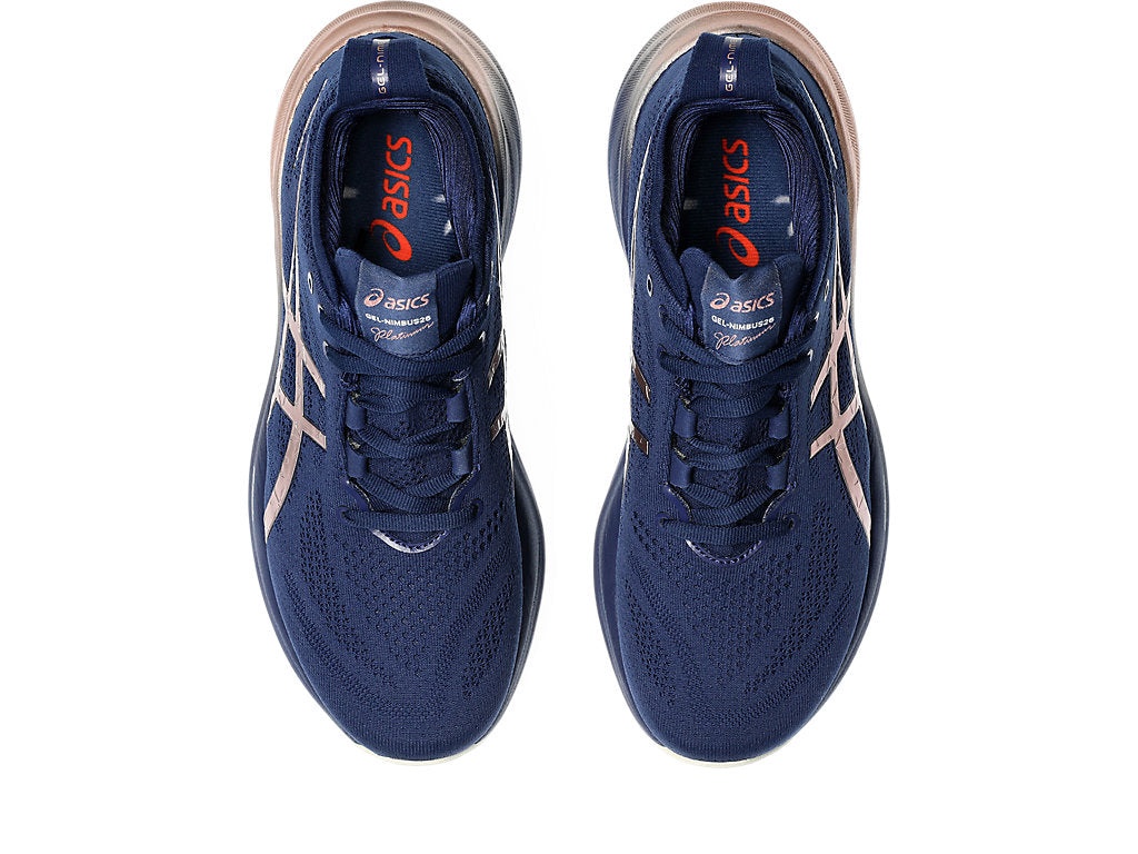 (WMNS) ASICS Gel-Nimbus 26 Platinum 'Navy' 1012B740-400 - 4