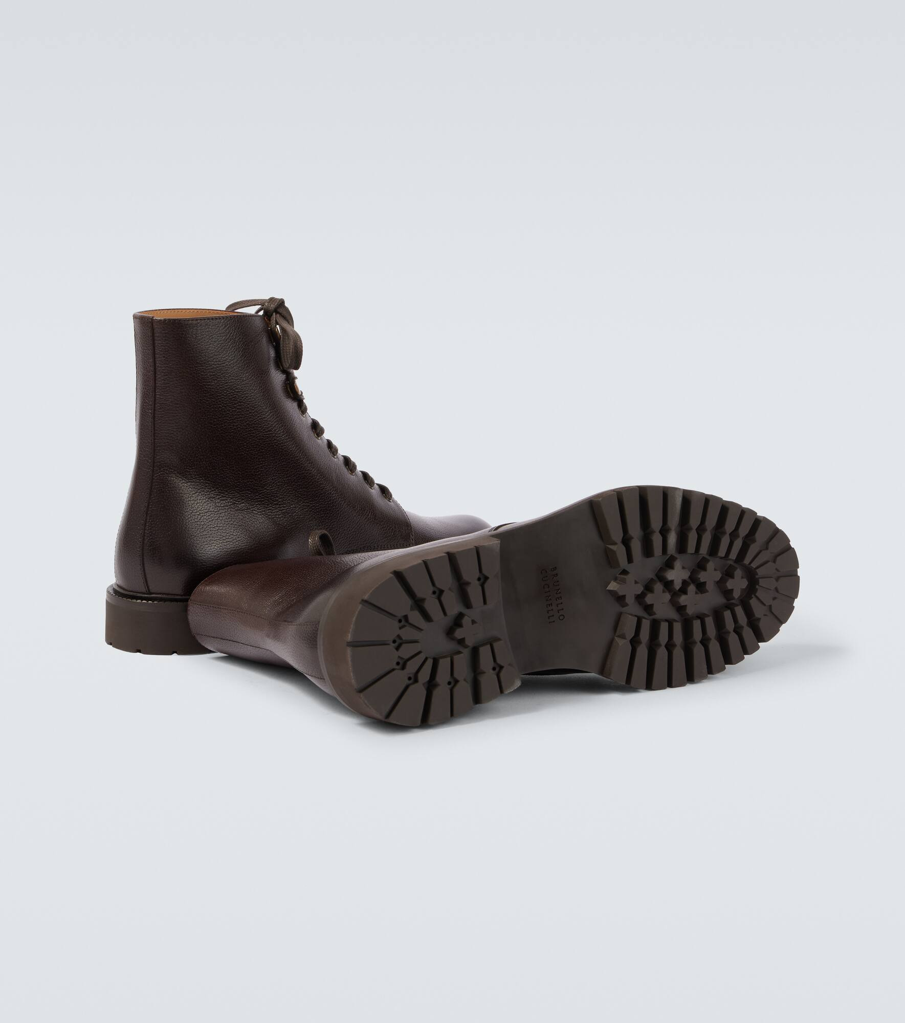 Leather lace-up boots - 7