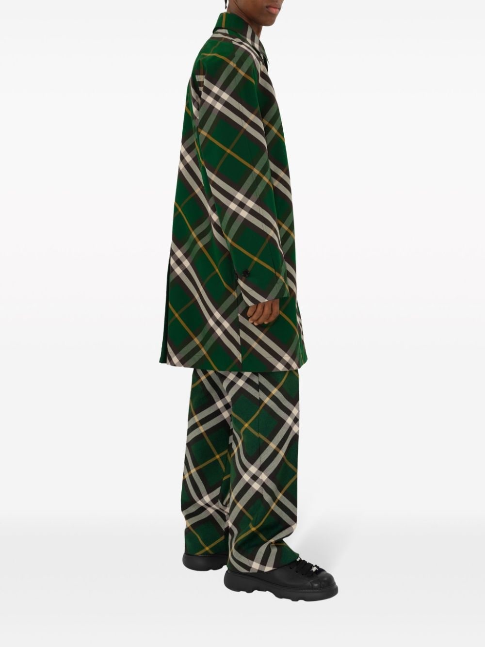 reversible check car coat - 3