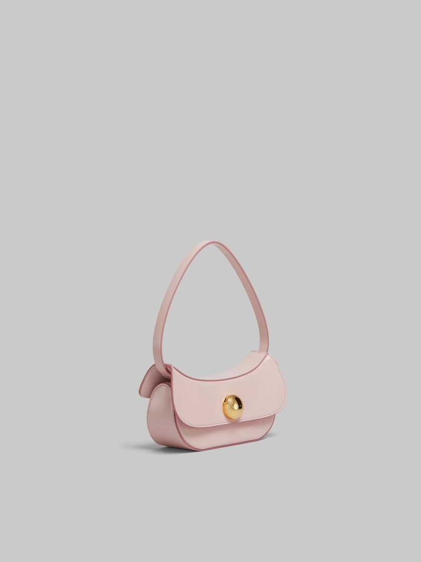 PINK LEATHER BUTTERFLY SMALL HOBO BAG - 6